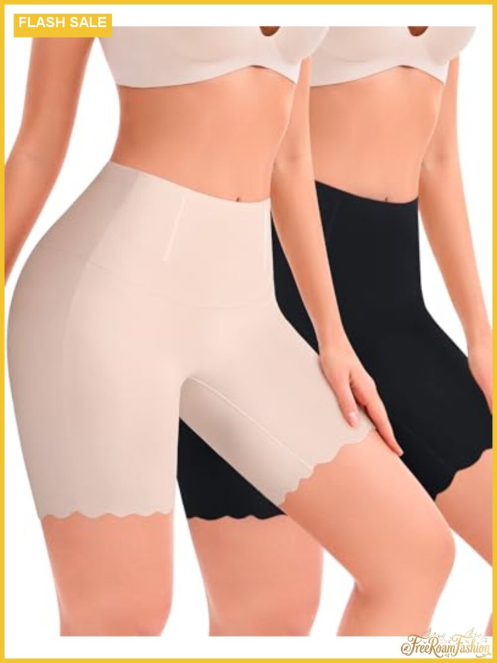 Seamless High Waisted Slip Shorts for Under Dresses Anti Chafing Boyshorts